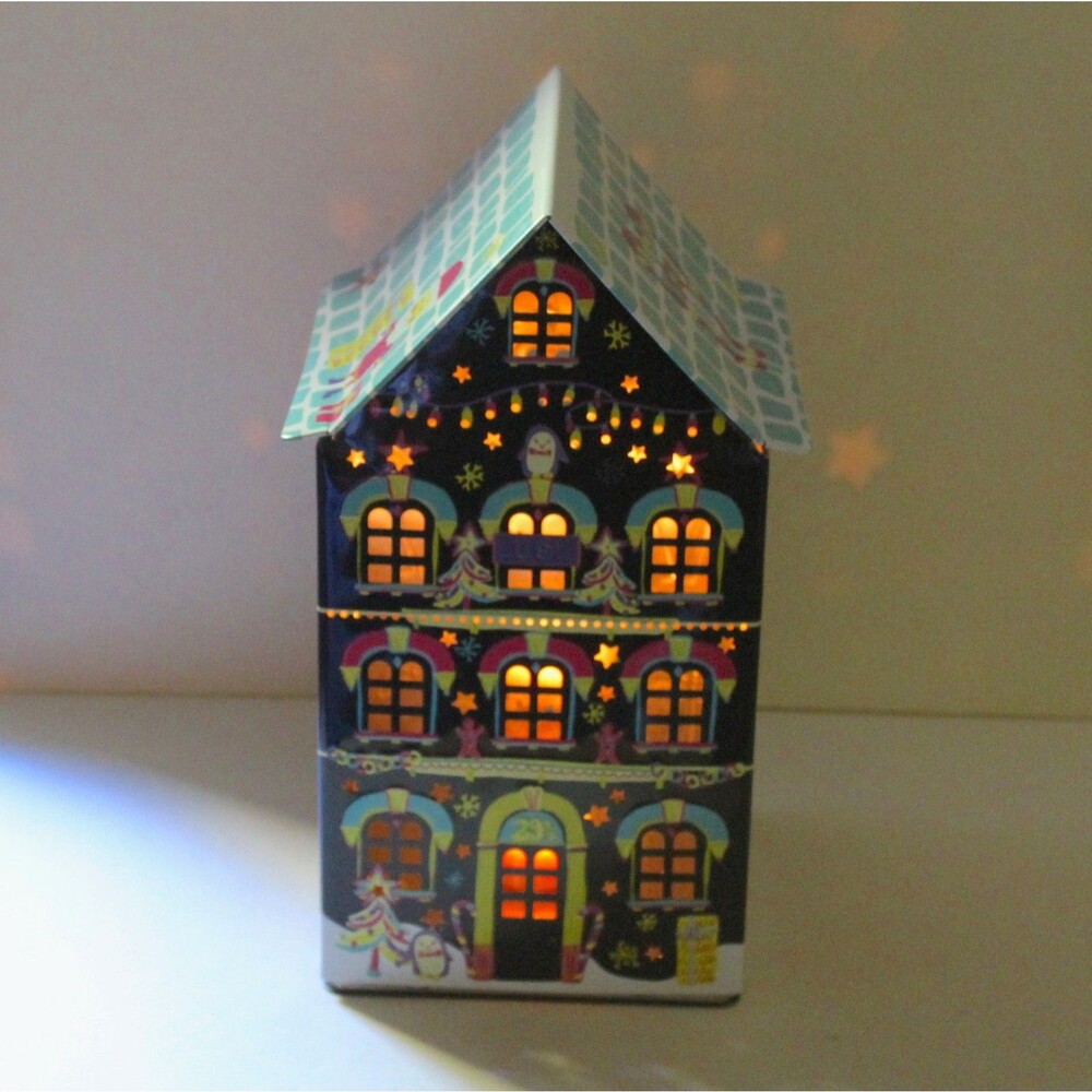Lush Cosmetics Christmas Tin House Lantern box metal 10.5" house only